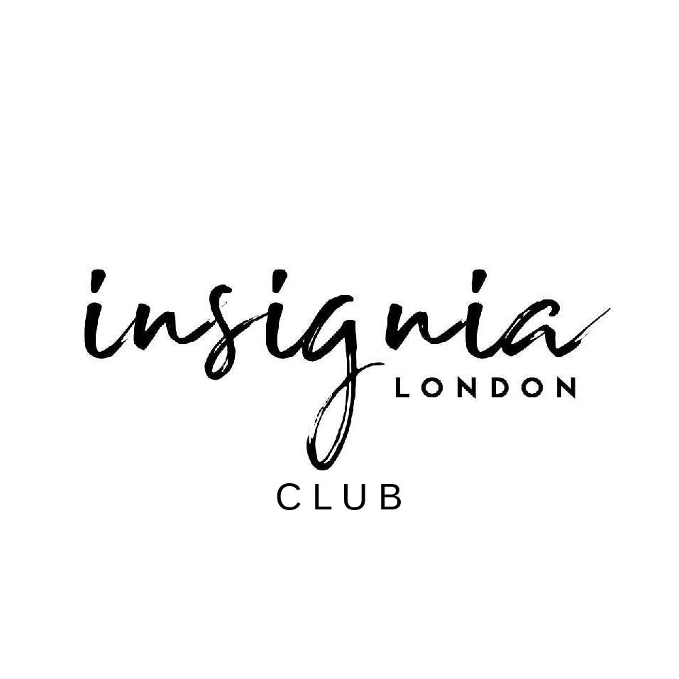 Insignia London Club logo with black font and white background.